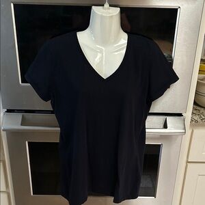 Fruit of the Loom Women's Black V-Neck Tee